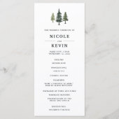 Tall Pines Trouwceremonie Programma (Voorkant)