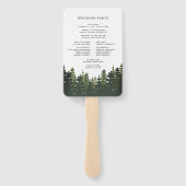 Tall Pines Trouwprogramma Handwaaier (Achterkant)