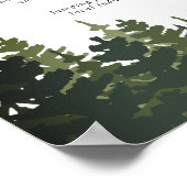 Tall Pines Wedbalk Menu Sign. Poster (Hoek)