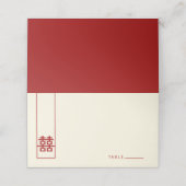 Tall Rectangle Double Happiness Chinese Wedding (Buitenkant ongevouwen)