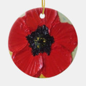 Tall Red Poppy Ornament (Voorkant)