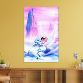 Tall rekte canvas princess Unicorn (Insitu (Woonkamer))