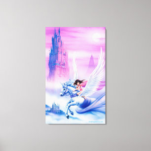Tall rekte canvas princess Unicorn Afdruk