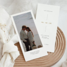 Tall Save the Date Invitation Kaart met foto