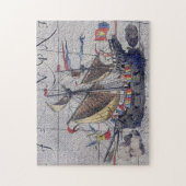 Tall Ship and Map of Pacific Ocean Legpuzzel (Verticaal)