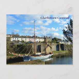 Tall Ship Charlestown Cornwall Poldark Location Briefkaart