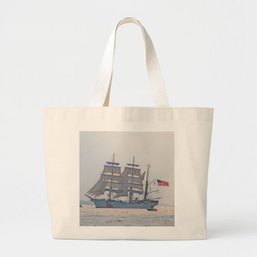 Tall Ship, Clipper ship, Sail, US Coast Guard Grote Tote Bag (Voorkant)