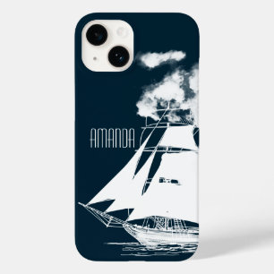 Tall Ship & Clouds Nautical Case-Mate iPhone 14 Hoesje