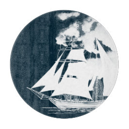 Tall Ship & Clouds Nautical Snijplank