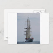 Tall Ship die het open Zee ingaat Briefkaart (Voorkant / Achterkant)