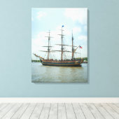 Tall Ship HMS Bounty Canvas Afdruk (Insitu (Houten vloer))