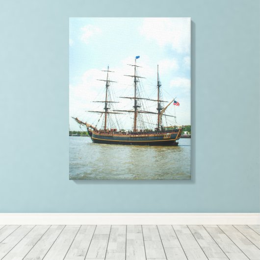 Tall Ship HMS Bounty Canvas Afdruk (Insitu (Houten vloer))
