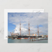 Tall Ship HMS Warrior Briefkaart (Voorkant / Achterkant)