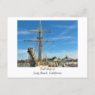 Tall Ship in Long Beach California Briefkaart