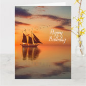 Tall Ship Kaart (Gele Bloem)