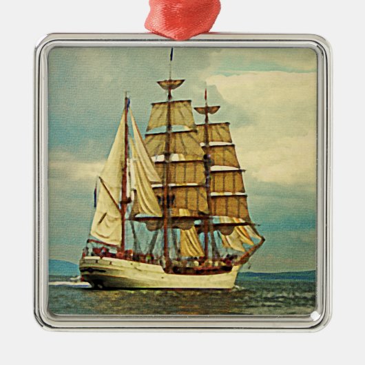 Tall Ship Metalen Ornament (Voorkant)
