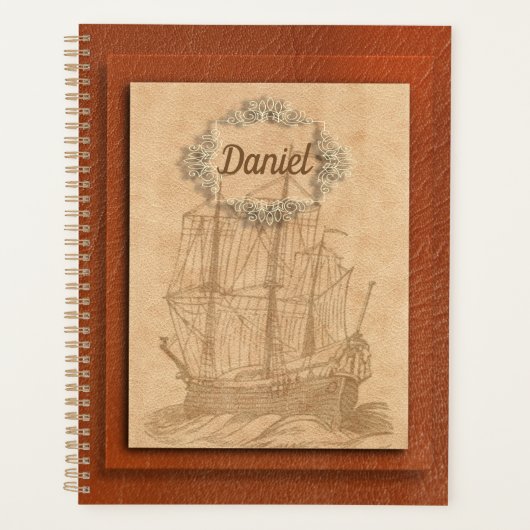 Tall Ship Nautical Personalized Planner (Voorkant)