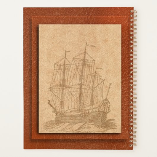 Tall Ship Nautical Personalized Planner (Achterkant)