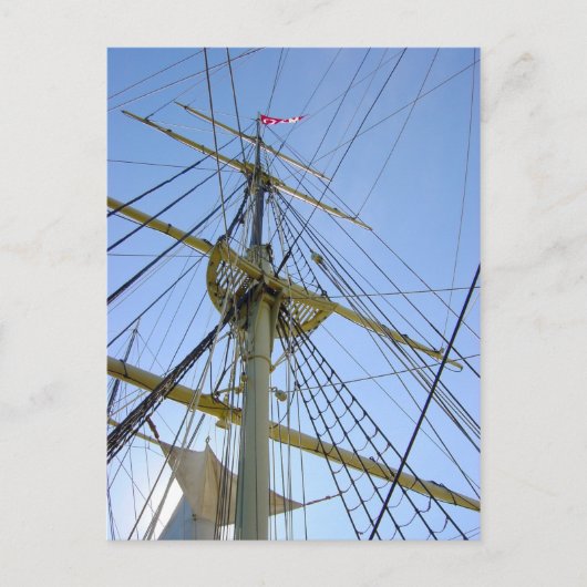 Tall Ship Rigging Briefkaart (Voorkant)