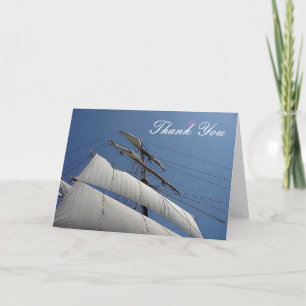 Tall Ship Sails Bedankt Opmerking Kaart