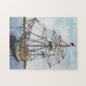 Tall Ship waterverf Legpuzzel (Horizontaal)