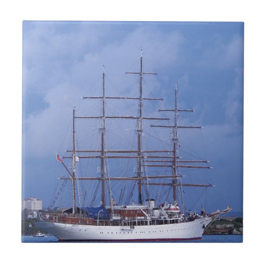 Tall Ship Zee Cloud Tegeltje (Voorkant)