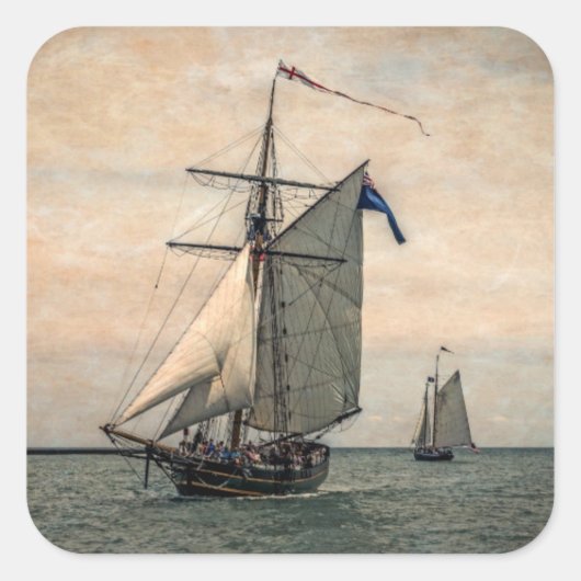 Tall Ships Festival Vierkante Sticker (Voorkant)