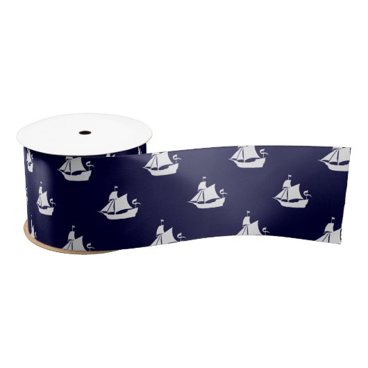 Tall Shipt Nautical Satin Ribbon Lint (Spoel)