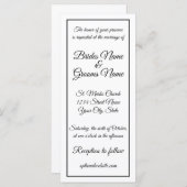 Tall Skinny Calligraphy Wedding Invitation (Voorkant / Achterkant)