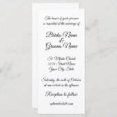 Tall Skinny Calligraphy Wedding Invitation (Voorkant / Achterkant)