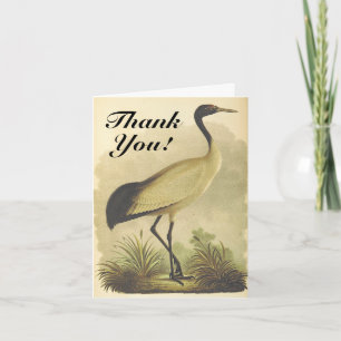 Tall Standing Bird Dank u Wenskaart Kaart