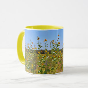 Tall Sunflowers Fleurs Jaunes sur une Mug d'art ag