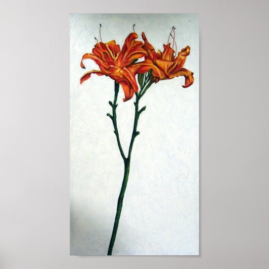 Tall Tiger Lilies Poster (Voorkant)