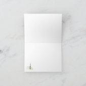 Tall Timber Waterverf Evergreen Trees Wedding Kaart (Binnen)