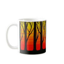 Tall tree abstrait art mug