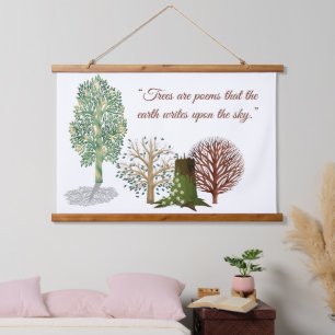 Tall Trees Earth Day Wood Art Forest Wall Decor Hangend Wandkleed