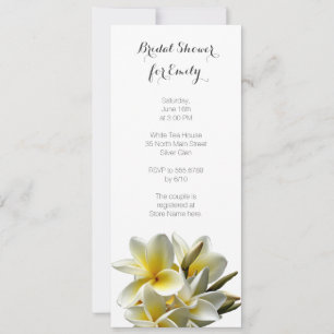 Tall Tropical Plumeria Invitations de douche nupti