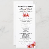 Tall Tropical Plumeria Wedding Programs Programma (Voorkant / Achterkant)