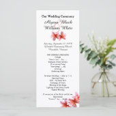 Tall Tropical Plumeria Wedding Programs Programma (Staand voorkant)