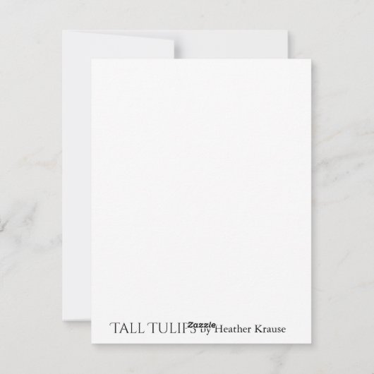 "Tall Tulips"-kaart Feestdagenkaart (Achterkant)