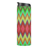 Tall tumbler featuring vibrant zigzag patterns thermosbeker (Geroteerd rechts)