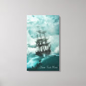 Tall verscheept op het Turbulent Zee Canvas Afdru (Voorkant)