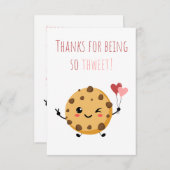 Tall Vertical Smiling Cookie Teacher Dank je wel C Bedankkaart (Voorkant / Achterkant)