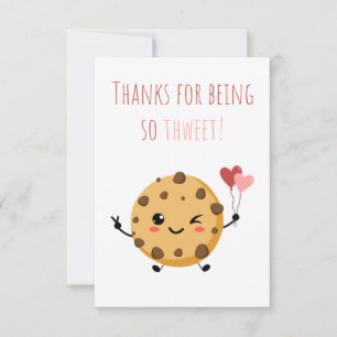 Tall Vertical Smiling Cookie Teacher Dank je wel C Bedankkaart