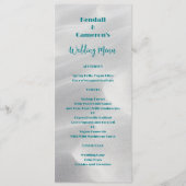 Tall Wedding Menu Witte Strand Zand Sjabloon (Voorkant)