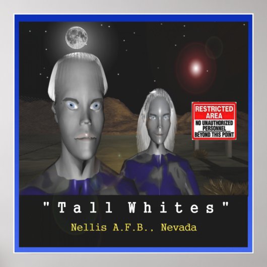Tall white aliens poster (Voorkant)