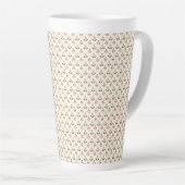 Tall white mug with a small red-and-green heart  (Angle droit)