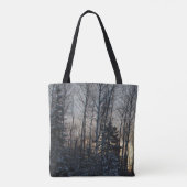 Tall White Spruce Winter Golden Sunset Draagtas (Achterkant)