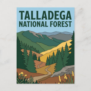 Talladega National Forest Alabama Briefkaart