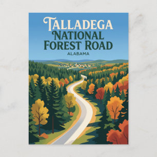 Talladega National Forest Road Alabama Briefkaart